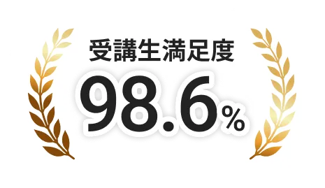 受講生満足度98.6%