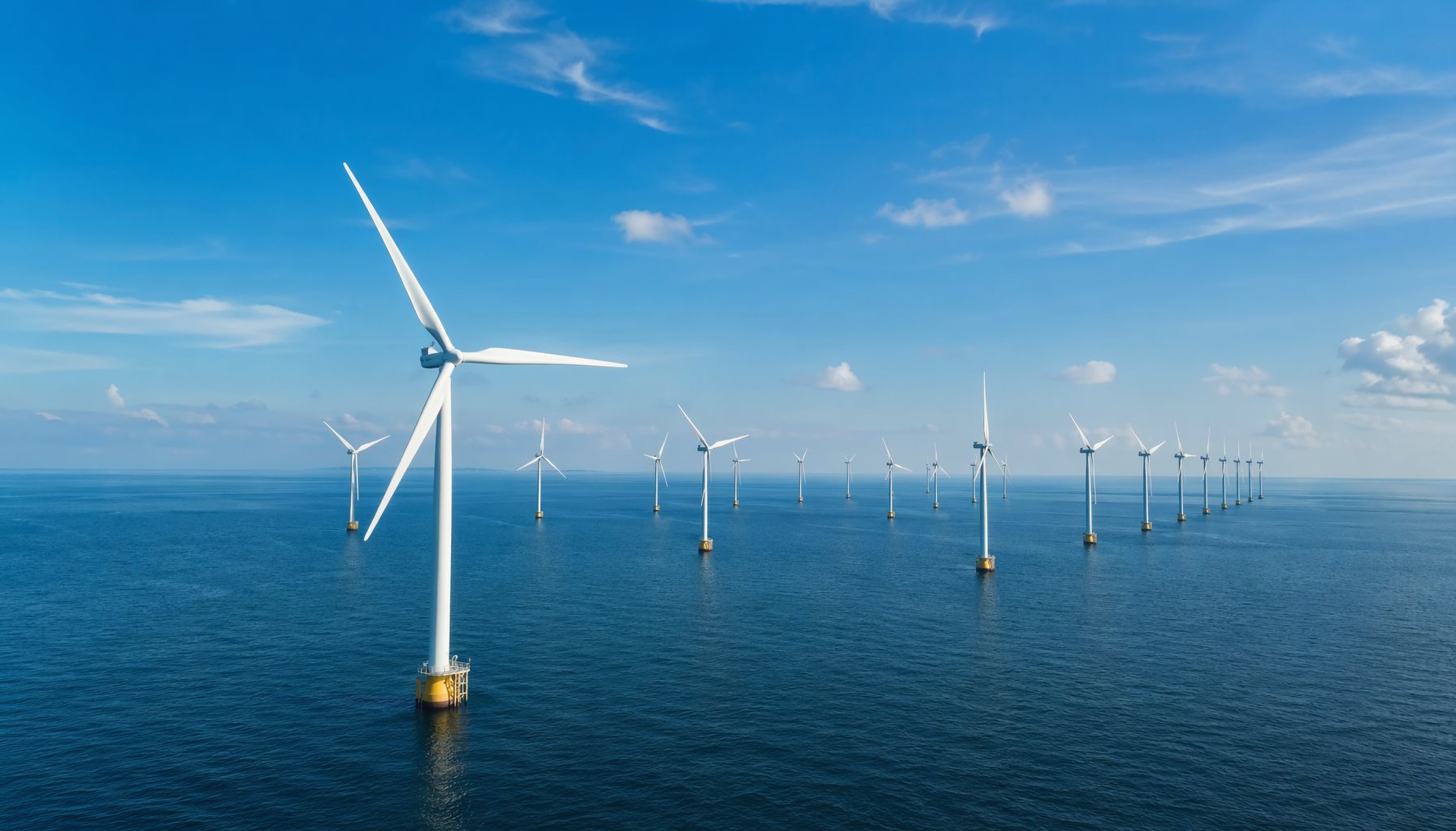 洋上風力発電と水中ドローン市場の成長を象徴するイメージ