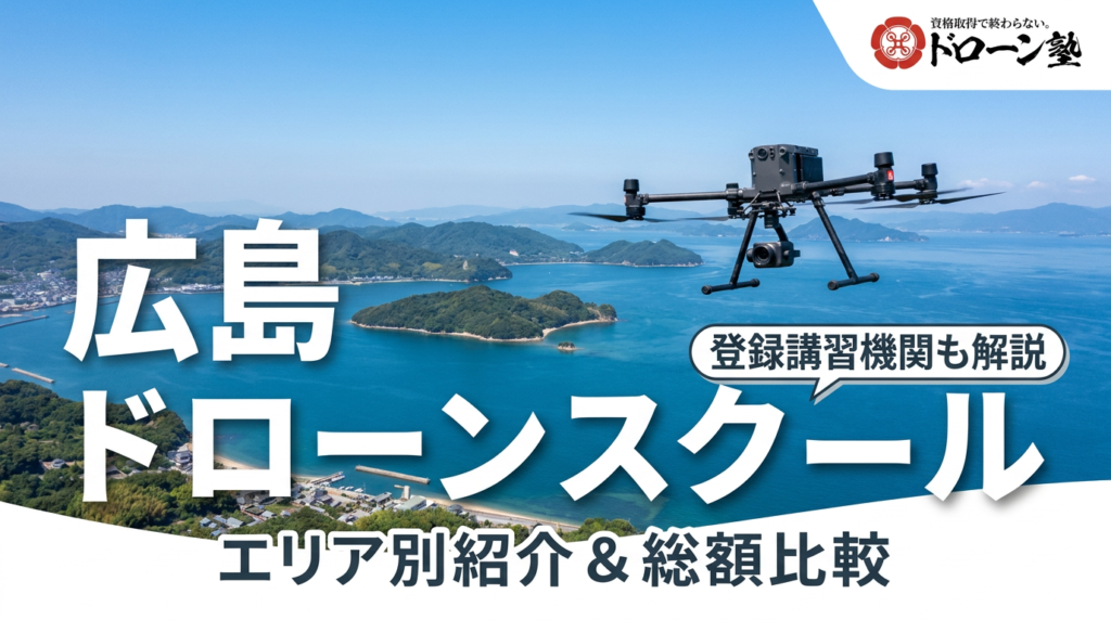 【14選】広島県のおすすめドローンスクールを市町別で紹介！登録講習機関と総額で比較